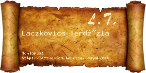 Laczkovics Terézia névjegykártya