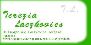 terezia laczkovics business card